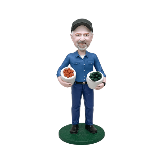 Custom Male Bobblehead Figurine from Photo – Personalized Handcrafted Gift!