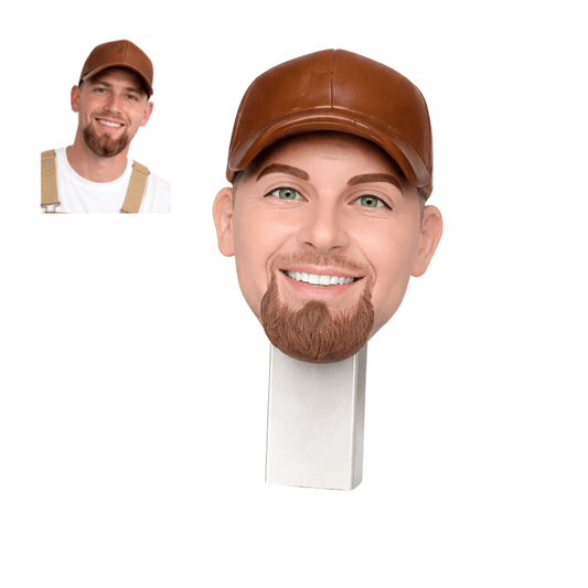 Custom Bobblehead Flash Drive from Photo | Funny Desk Gift