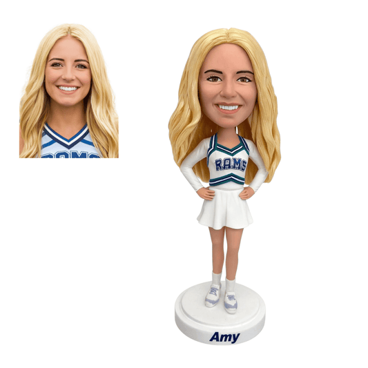 Custom Cheerleader Bobblehead – Personalized Gift for Her