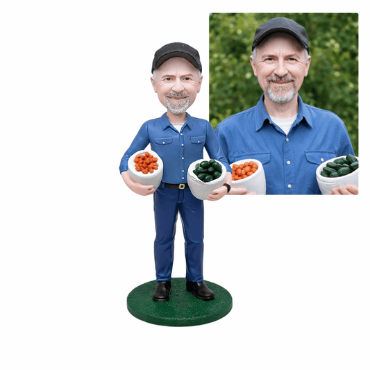 Custom Male Bobblehead Figurine from Photo – Personalized Handcrafted Gift!