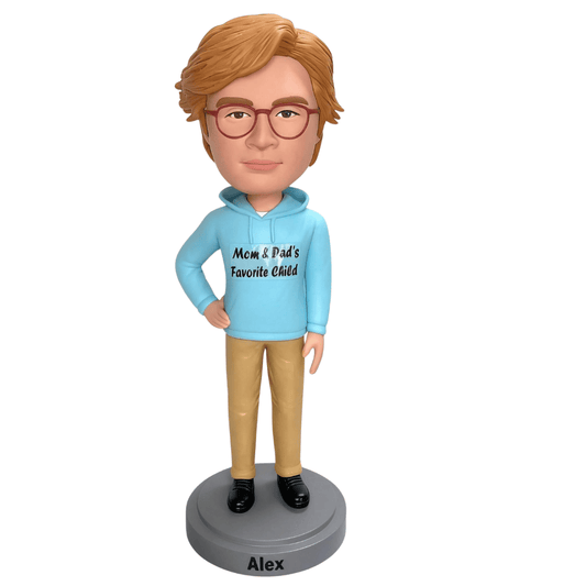Custom Teen Bobblehead From Photo – Funny Personalized Gift for Son, Brother & Grandson (Handmade)
