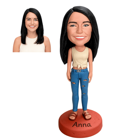 Custom Woman Figurine Bobblehead – Perfect Gift for Girlfriend,Wife,Mom