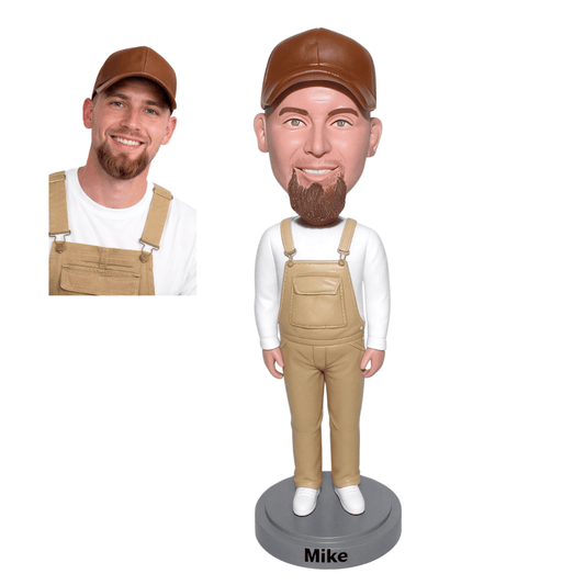 Custom Man Bobblehead From Photo – Personalized Handmade Gift for Dad, Husband & Grandpa