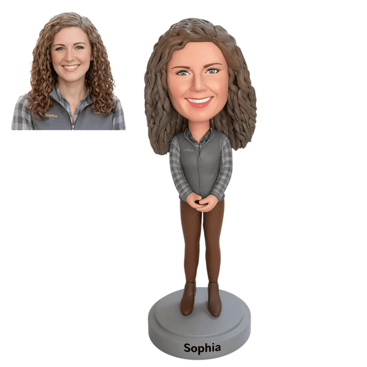 Custom Woman Bobblehead – Personalized Gift for Girlfriend or Wife or Mother