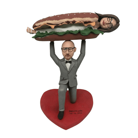 Custom Weightlifting Couple Bobblehead from Photo | Wedding Gift