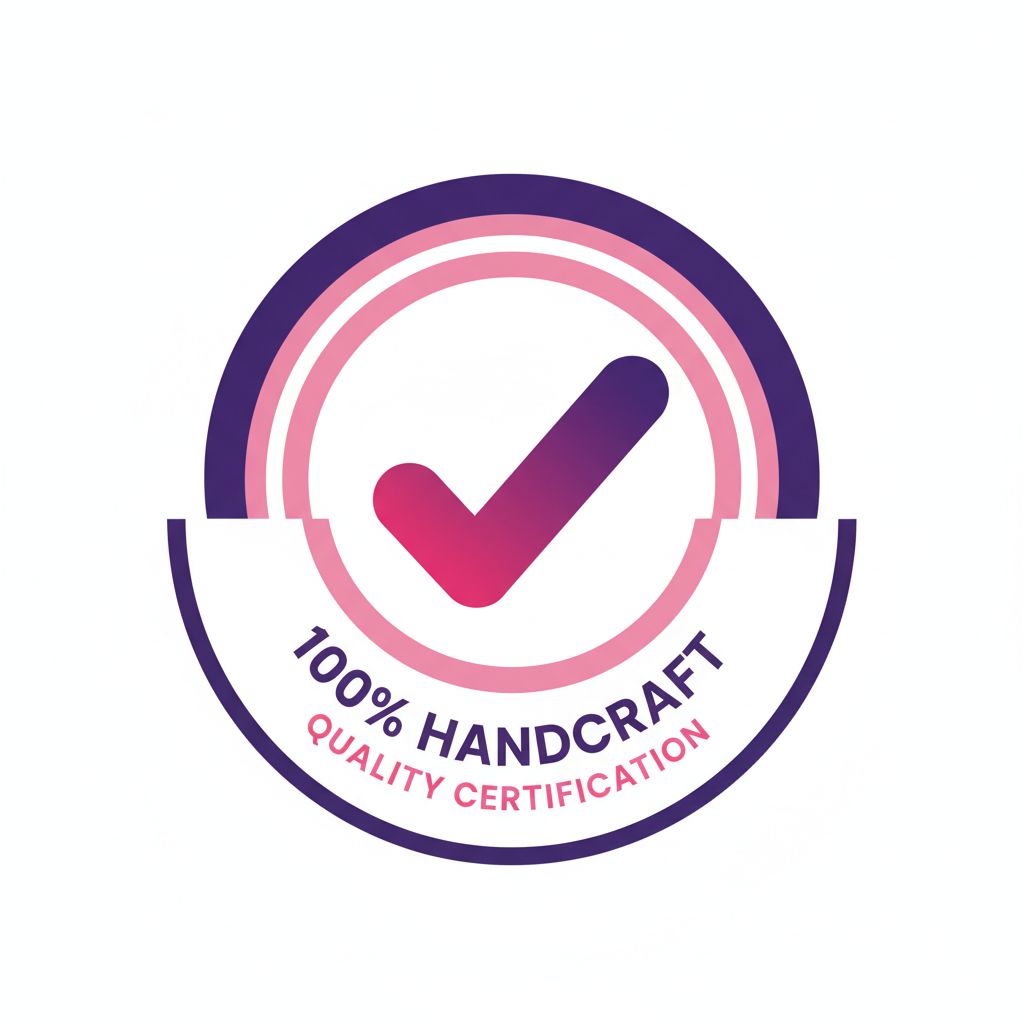 100% Handcraft Badge - Clear