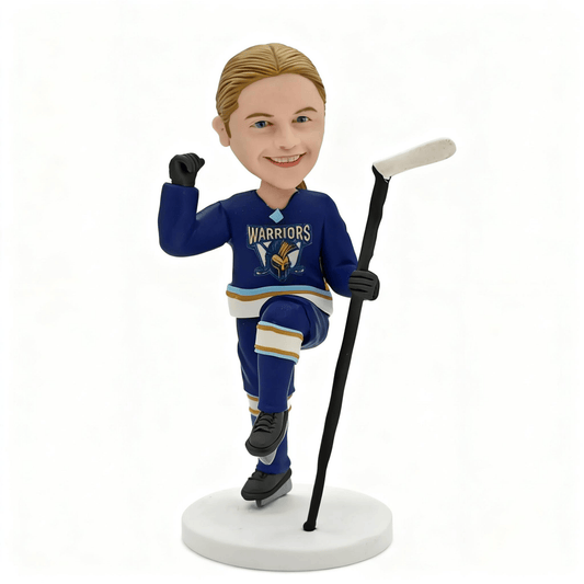 Custom Ice Hockey Girl Bobblehead from Photo | Kids Sports Gift