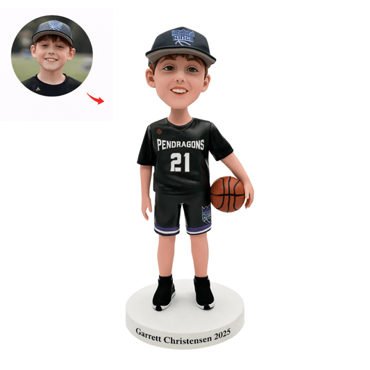 Custom Basketball Kid Bobblehead from Photo | Youth Sports Gift