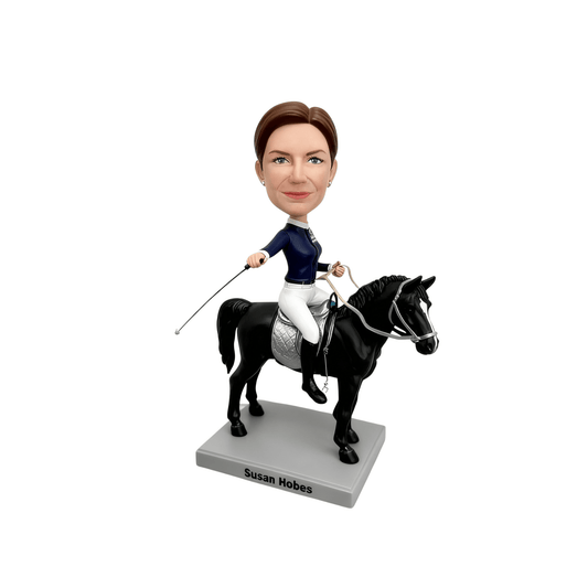 Custom Woman & Horse Bobblehead From Photo(1 person+1 horse )-Gifr For Wife, Girlfriend & Mom