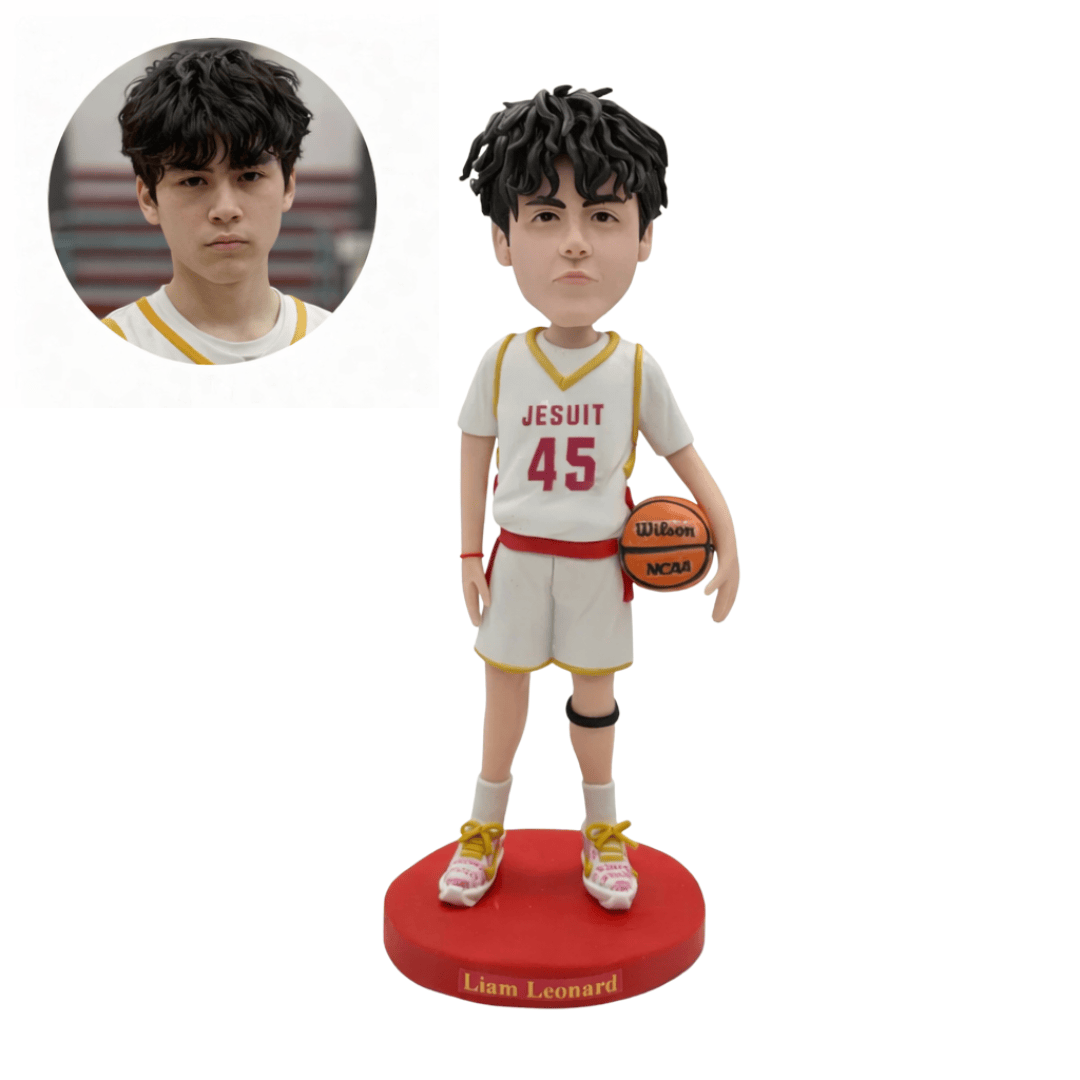 Custom Basketball Boy Bobblehead from Photo | Kids Sports Gift