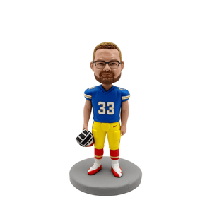 Custom Football Athlete Bobblehead from Photo | Sports Fan Gift