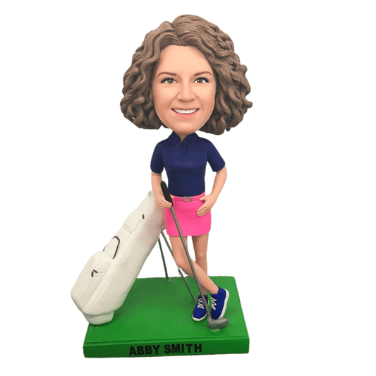 Custom Woman Golf Bobblehead  | Personalized Wife/Boss Gift