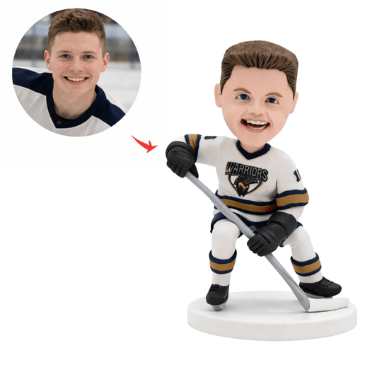 Custom Ice Hockey Boy Bobblehead from Photo | Kids Sports Gift
