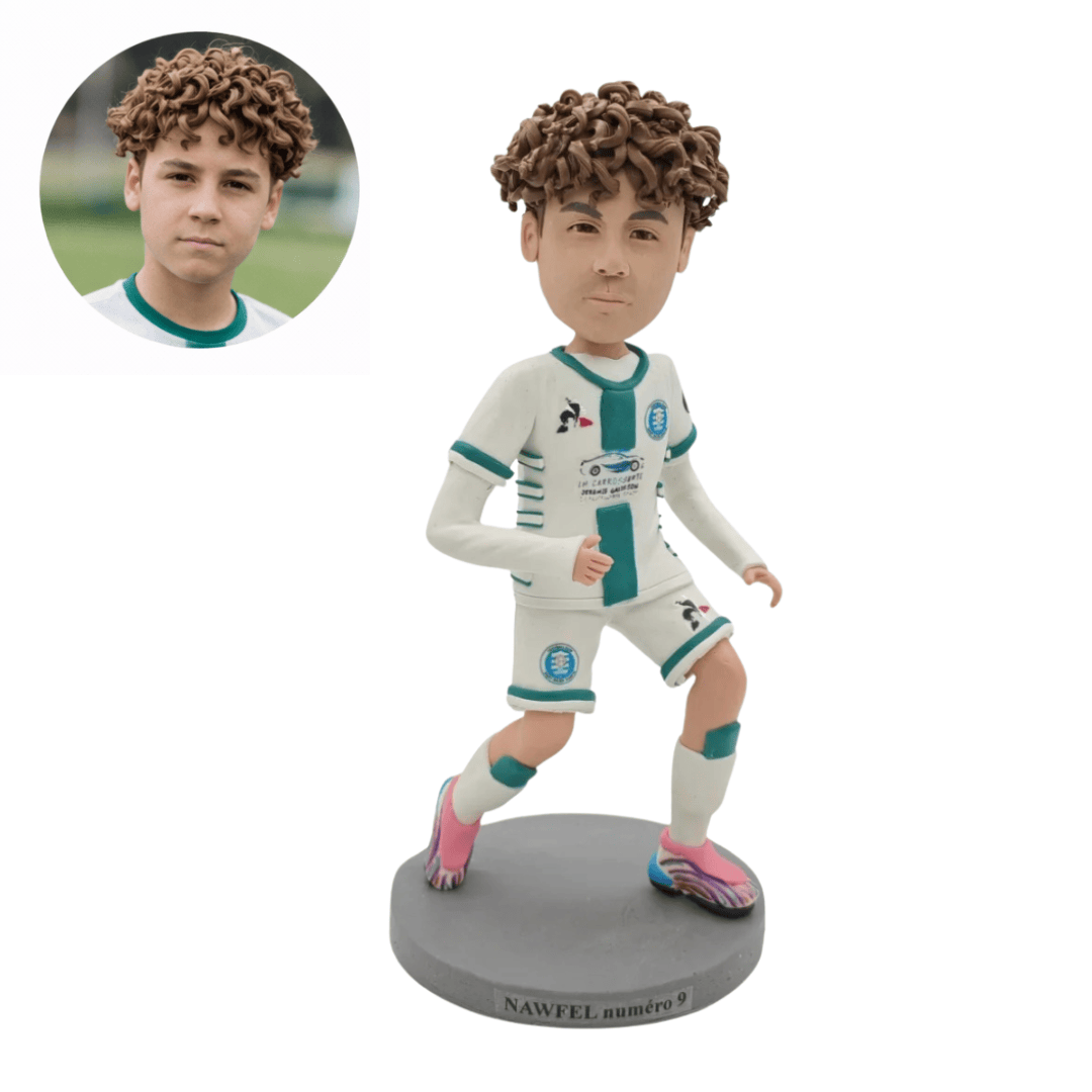 Custom Ice Soccer Bobblehead from Photo | Sports Gift
