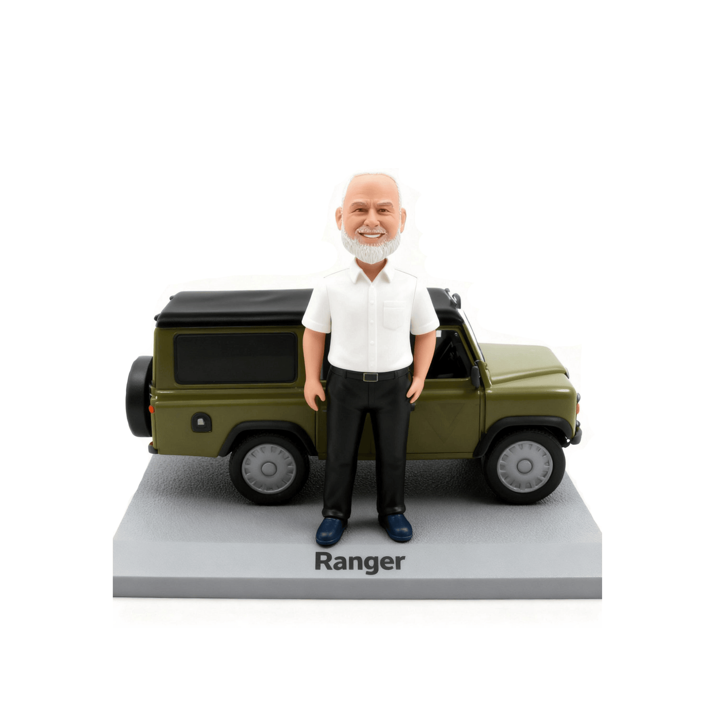 Custom Man with Car Bobblehead from Photo | Gift for Husband or Dad