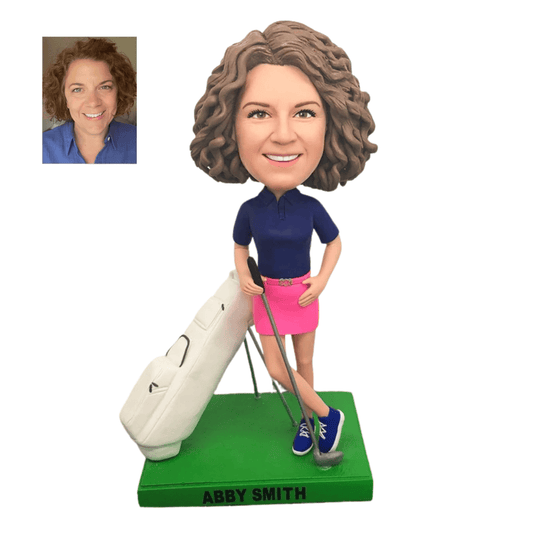 Custom Woman Golf Bobblehead  | Personalized Wife/Boss Gift