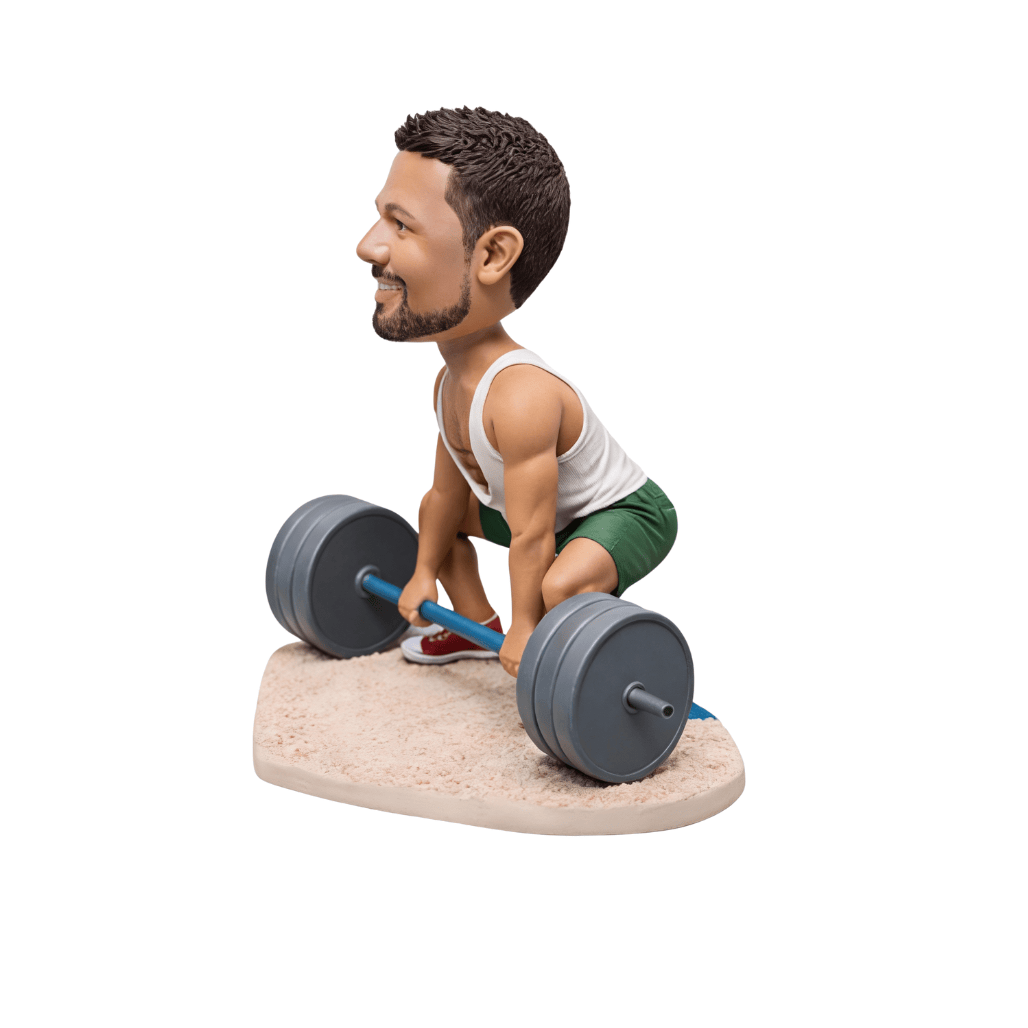 Custom Male Lifting Bobblehead – Personalized Gym Gift for Fitness Lovers!
