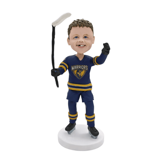 Custom Ice Hockey Kid Bobblehead from Photo | Youth Sports Gift