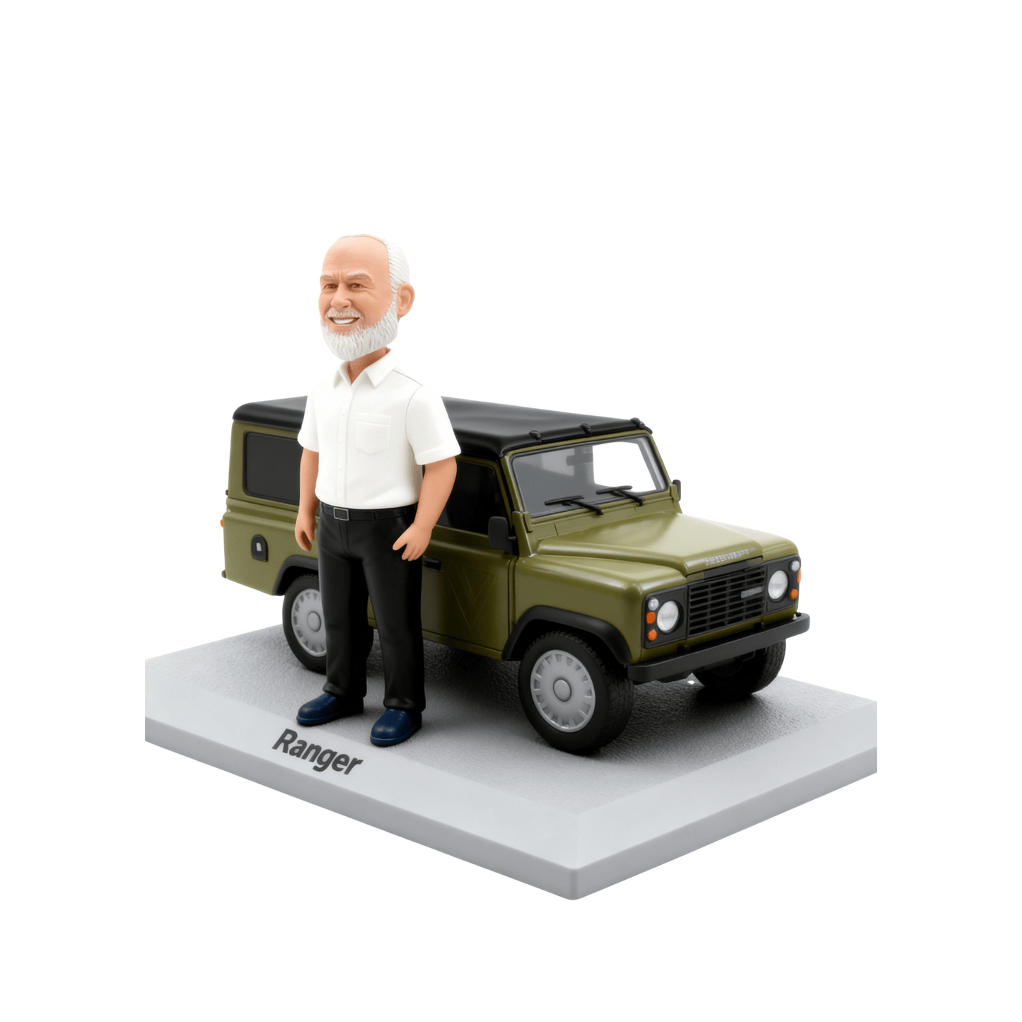 Custom Man with Car Bobblehead from Photo | Gift for Husband or Dad
