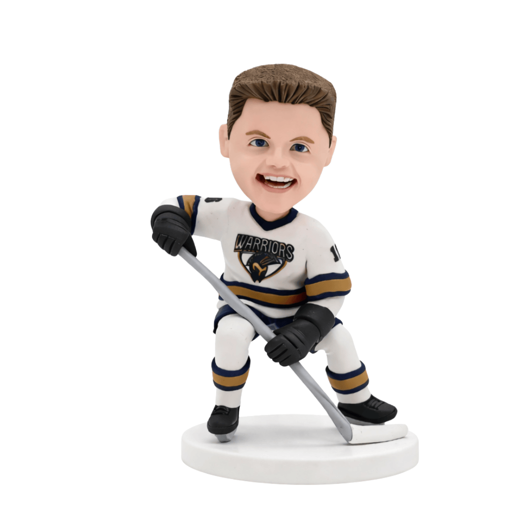 Custom Ice Hockey Boy Bobblehead from Photo | Kids Sports Gift