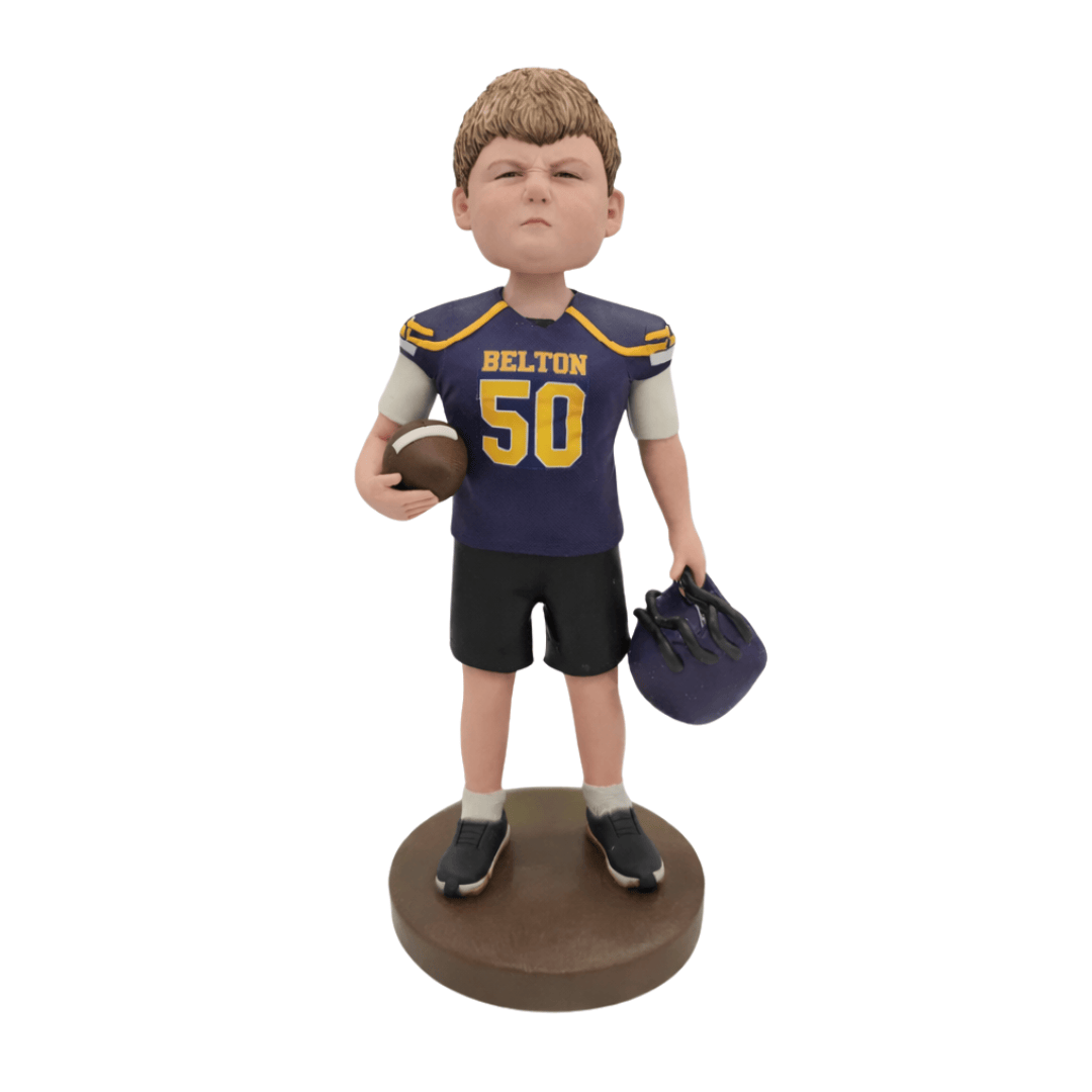 Custom Football Boy Bobblehead from Photo | Kids Sports Gift