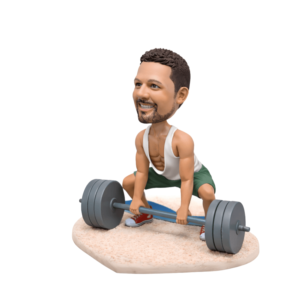 Custom Male Lifting Bobblehead – Personalized Gym Gift for Fitness Lovers!