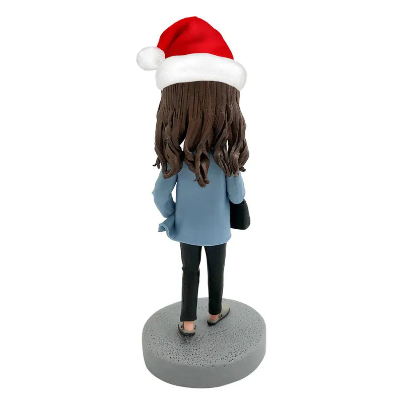 Custom Female Bobblehead –Christmas Gift for Her-3.webp