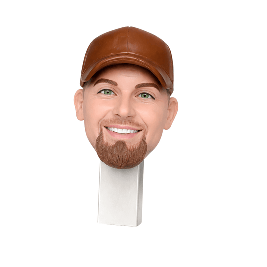 Custom Bobblehead Flash Drive from Photo | Funny Desk Gift