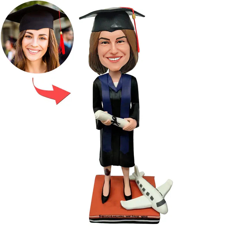 Custom graduation bobblehead personalized for graduate.webp