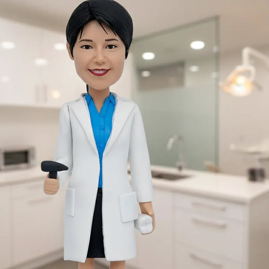 Custom dentist bobblehead handcrafted from customer photos.webp