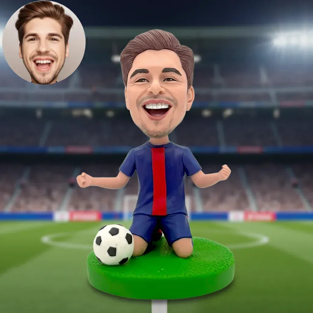 Custom football player bobblehead handcrafted from customer photos.webp