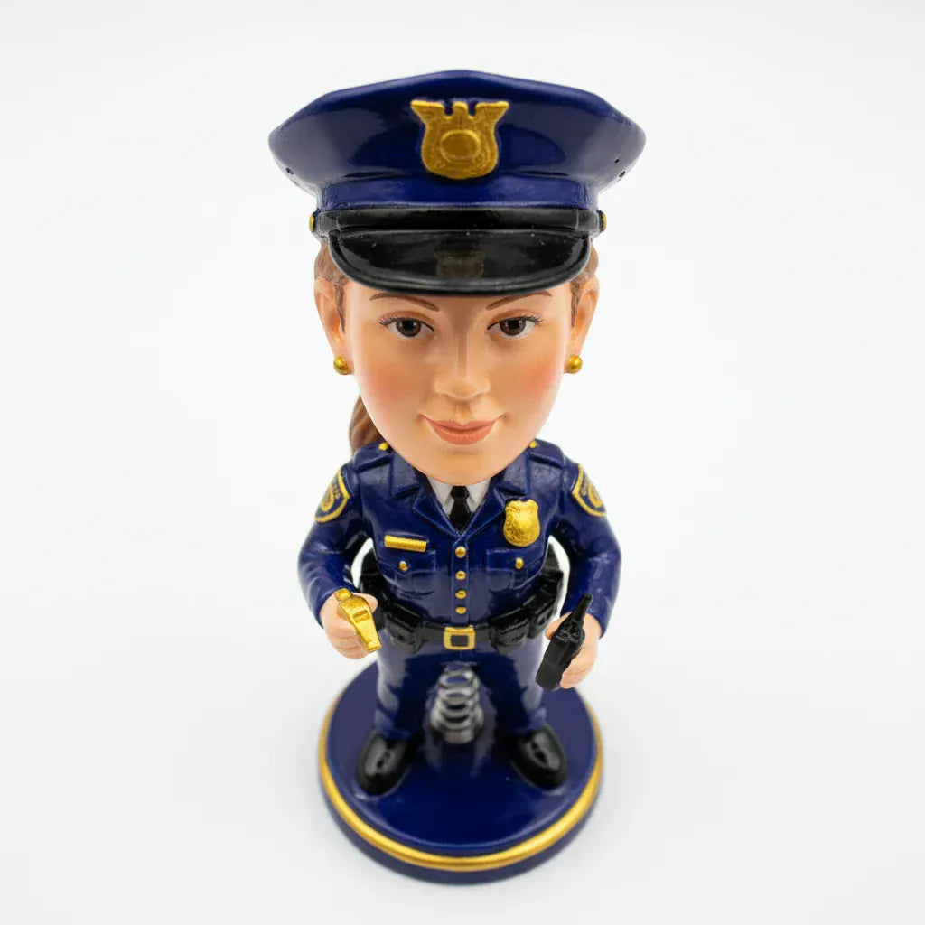 Custom Female Police Officer Bobblehead.webp