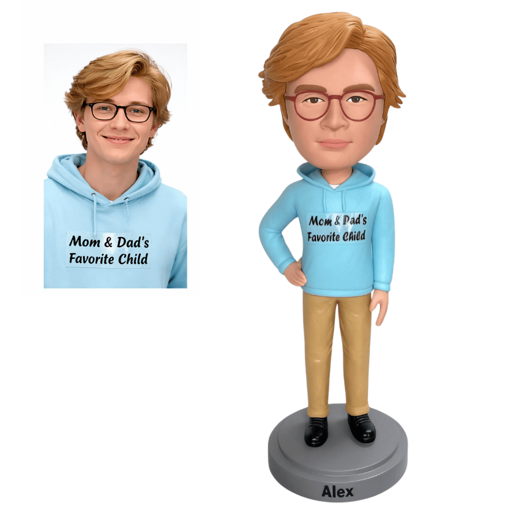 Custom Teen Bobblehead From Photo – Funny Personalized Gift for Son, Brother & Grandson (Handmade)