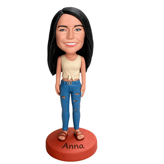 Custom Woman Figurine Bobblehead – Perfect Gift for Girlfriend,Wife,Mom
