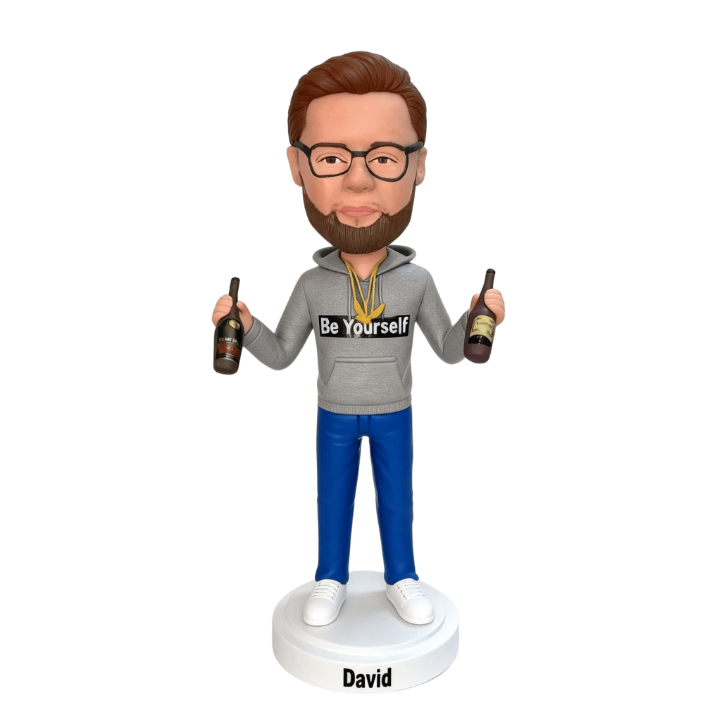 Custom Bobblehead From Photo – Funny Personalized Gift for Boyfriend, Husband, Dad & Friends (Handmade)