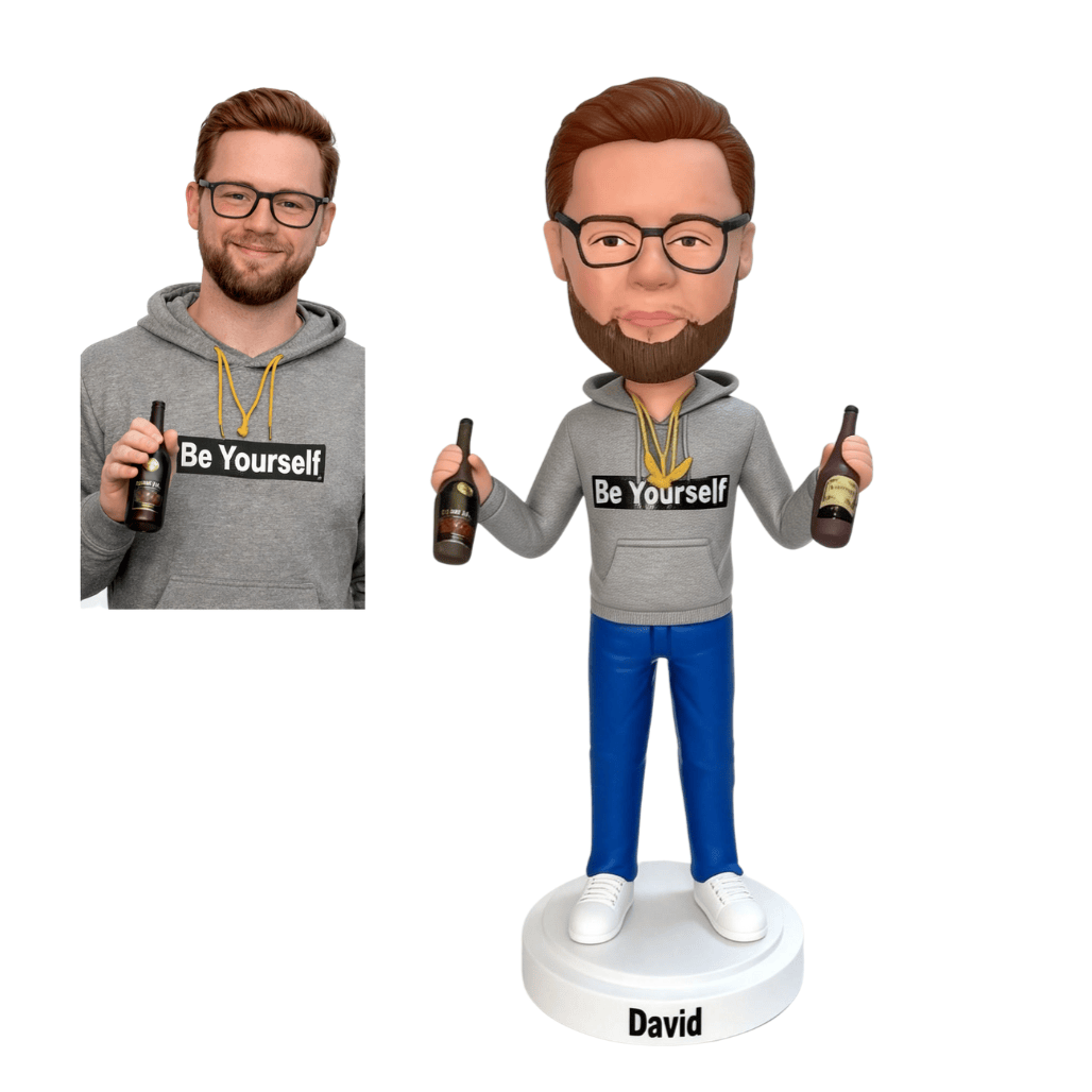 Custom Bobblehead From Photo – Funny Personalized Gift for Boyfriend, Husband, Dad & Friends (Handmade)