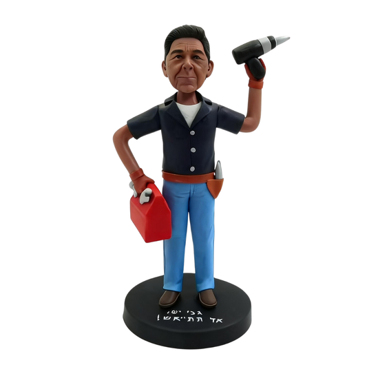 Custom Handyman Bobblehead From Photo – Personalized Handmade Gift for Dad, Husband & Grandpa
