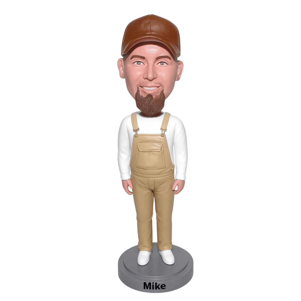Custom Man Bobblehead From Photo – Personalized Handmade Gift for Dad, Husband & Grandpa