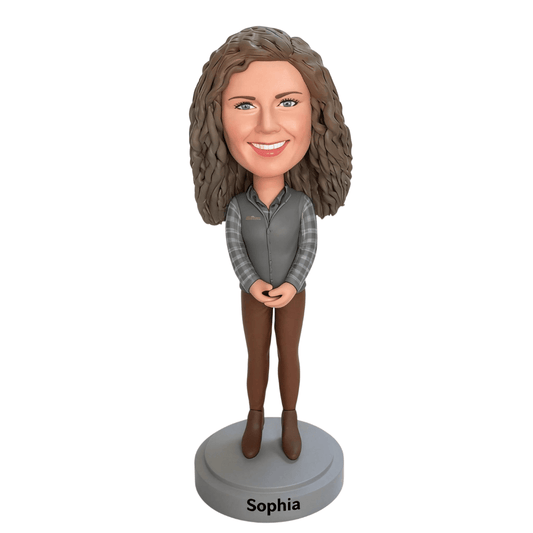 Custom Woman Bobblehead – Personalized Gift for Girlfriend or Wife or Mother