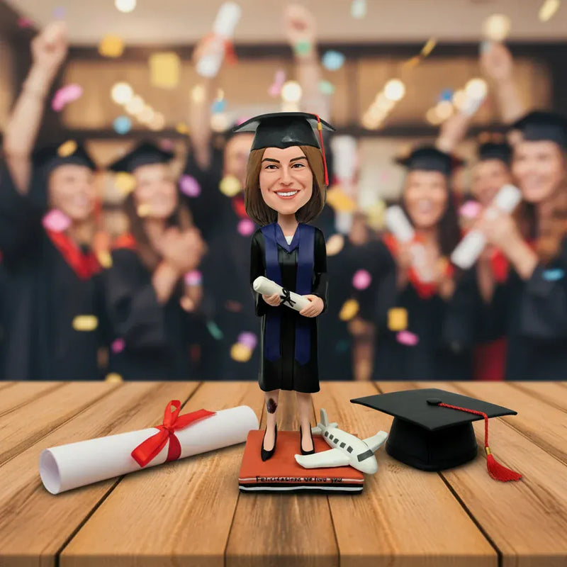 Custom graduation bobblehead personalized for graduate.webp