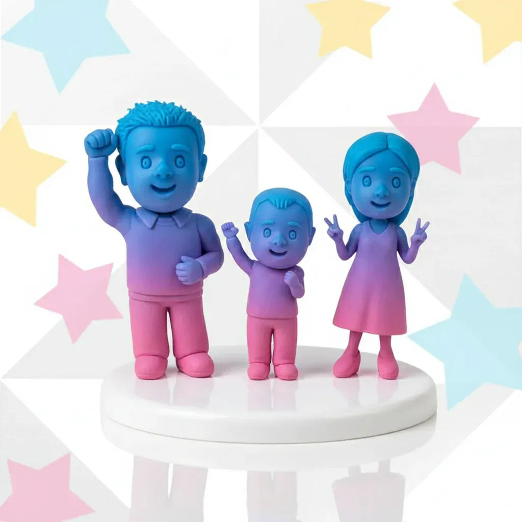 Fully Custom Family (Parents + 1 Child) Bobbleheads-1.webp