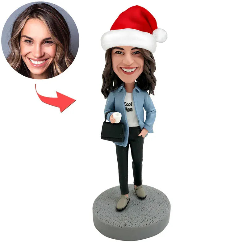 Custom Female Bobblehead – Christmas Gift for Her!.webp