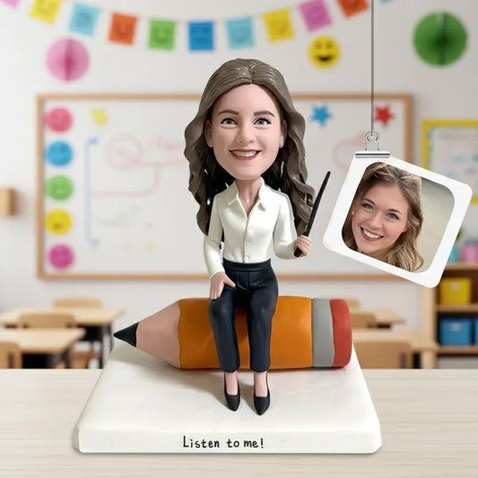 Custom teacher bobblehead handmade from customer photos.webp