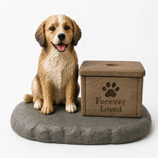 Custom Pet Memorial Figurine with Ash & Fur Keepsake – Handmade from Your Pet’s Photo