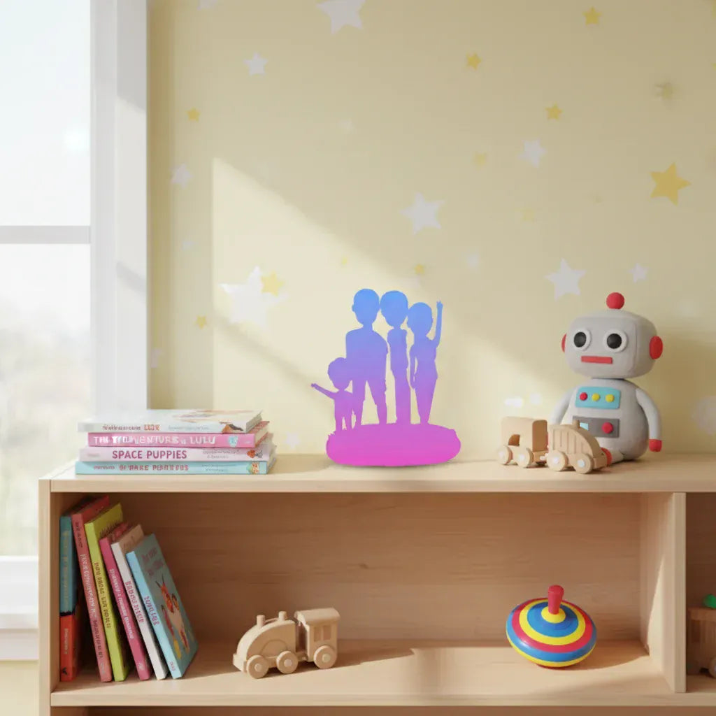 Full Custom Family(Parents + 2 Kids) Bobbleheads-2.webp