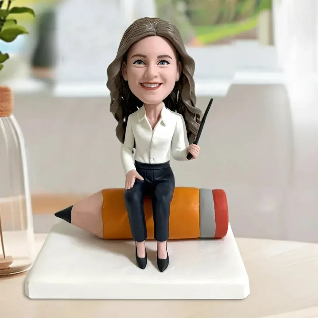 Custom teacher bobblehead handmade from customer photos.webp