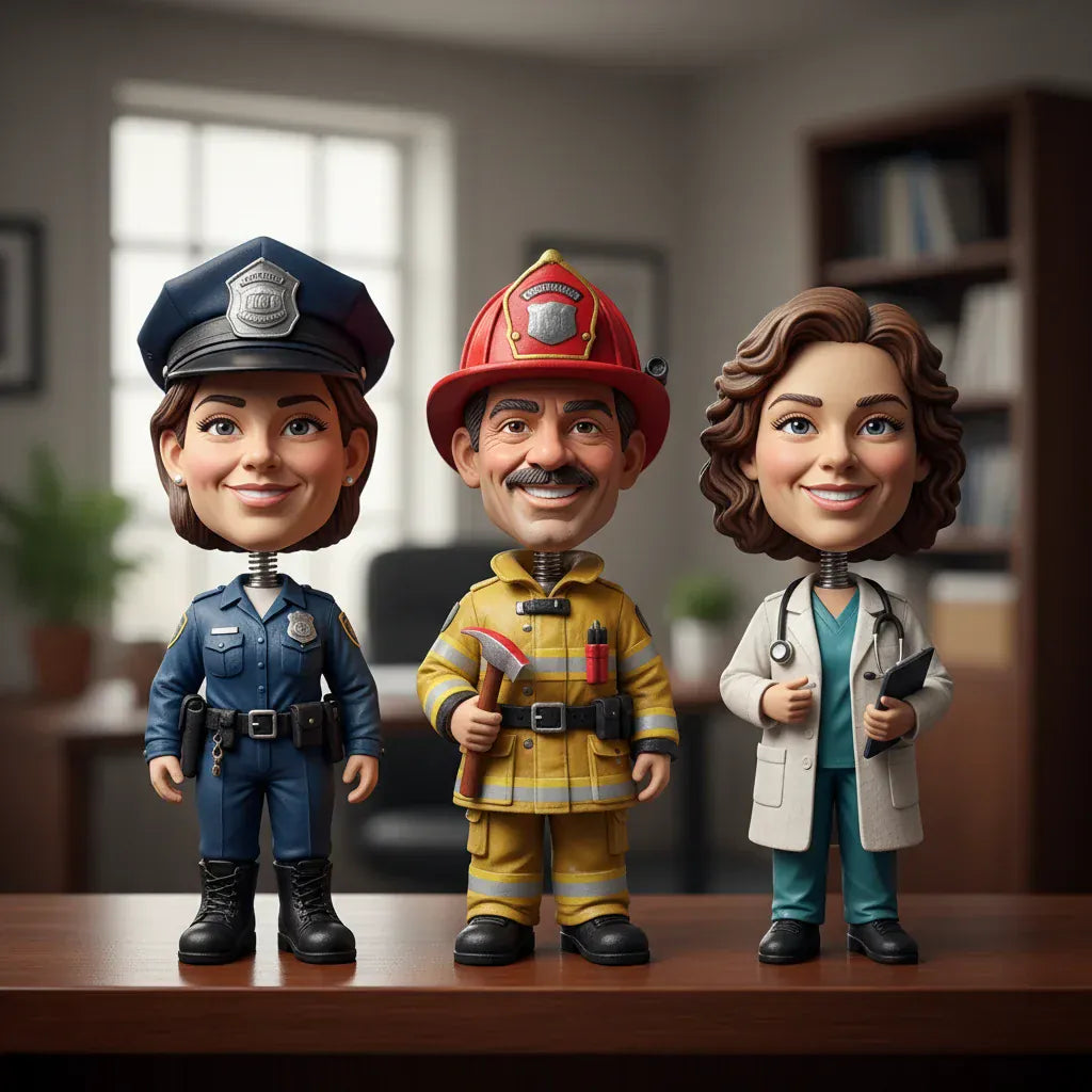 Custom Female Police Officer Bobblehead – Fun, Personalized Gift!-1.webp