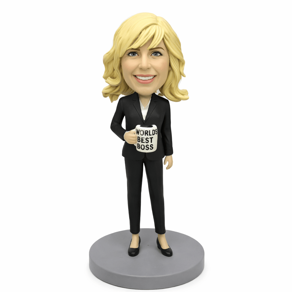 Custom Female Bobblehead for Boss – Personalized Executive Gift!