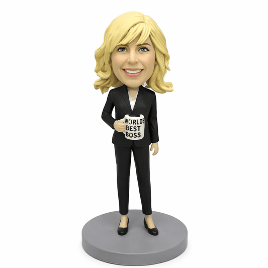 Custom Female Bobblehead for Boss – Personalized Executive Gift!